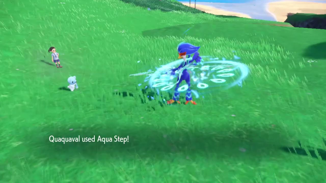 Quaquaval Signature Move &ldquo;Aqua Step&rdquo; (Pok&eacute;mon Violet)