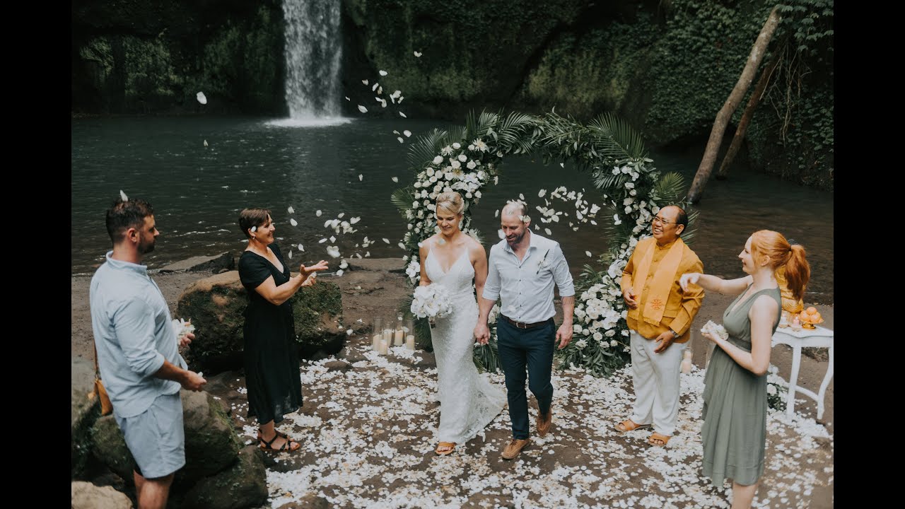 Bali Waterfall Wedding of Davina and Nathan - Bali Moon Wedding (Buddhist Wedding)