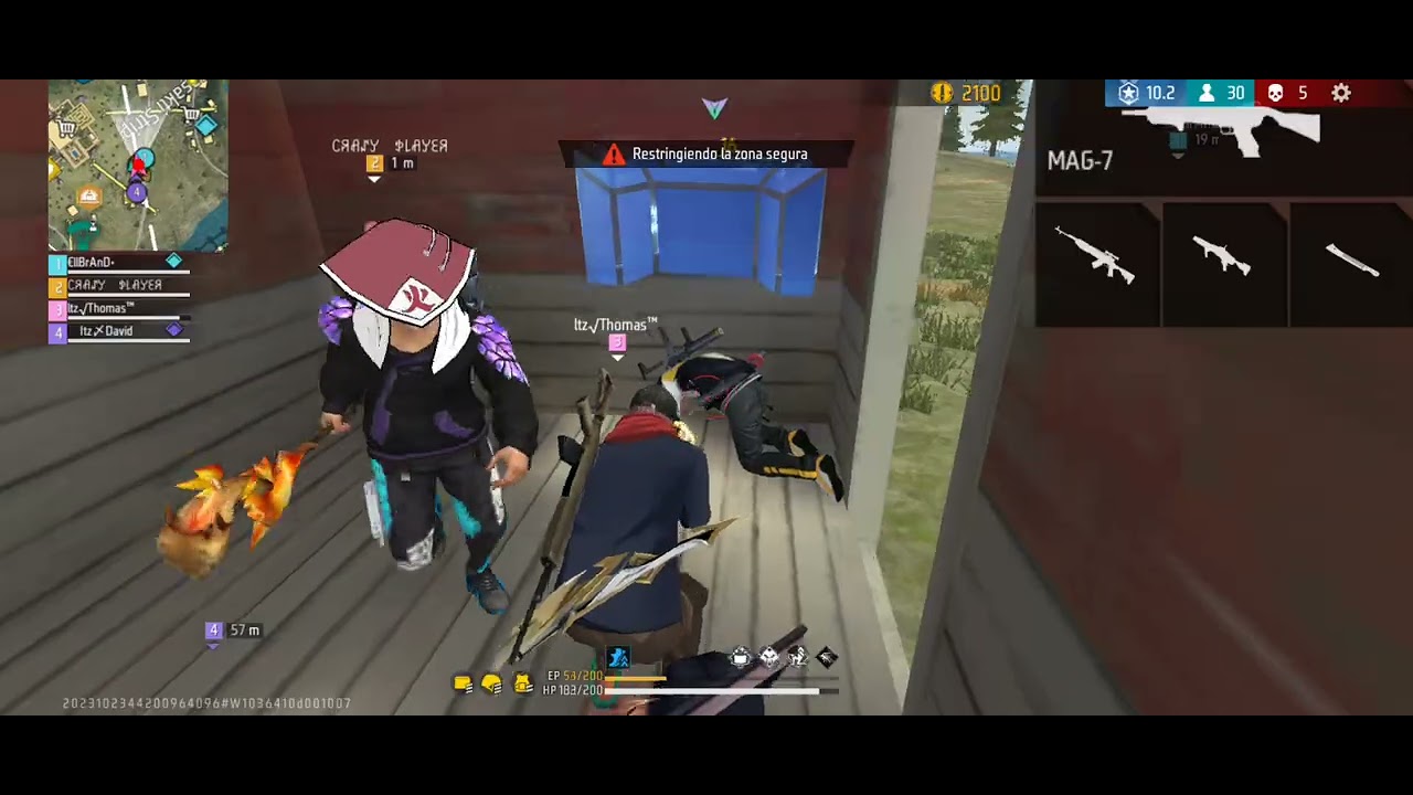 Juego una partida de Free Fire con un escuadra Random