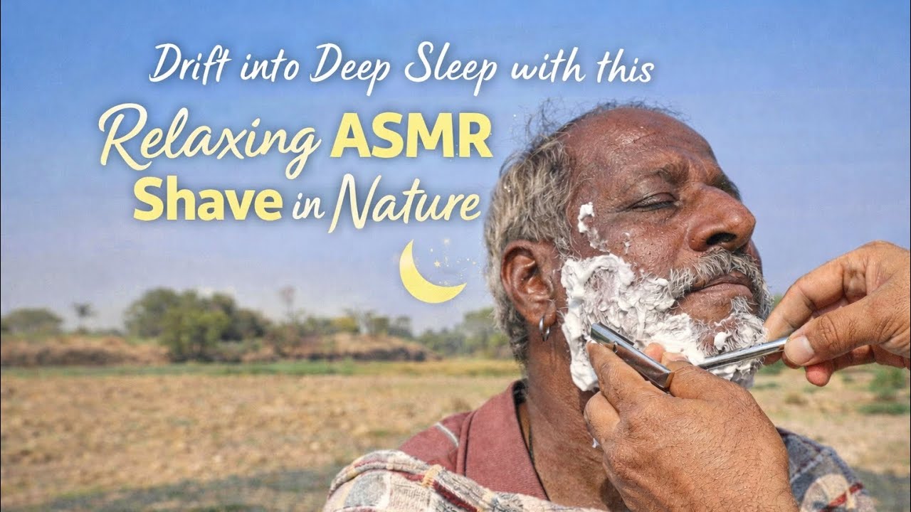 ASMR Village Shave in Nature 🌿 | Razor Sounds for Deep Sleep & Relaxation