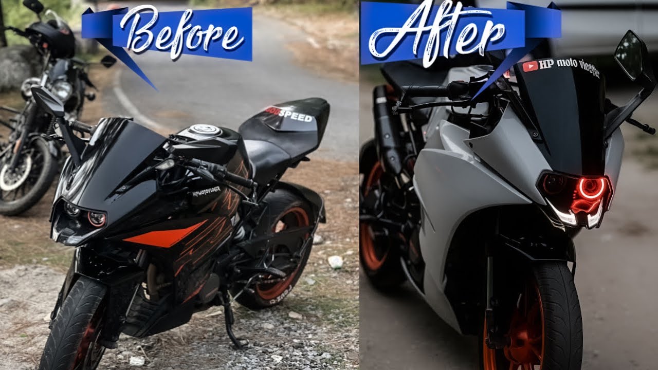 FULL WHITE WRAP MODIFICATION ON MY RC 😍 | BEST MODIFIED KTM RC 200 BS6 ❤️ 