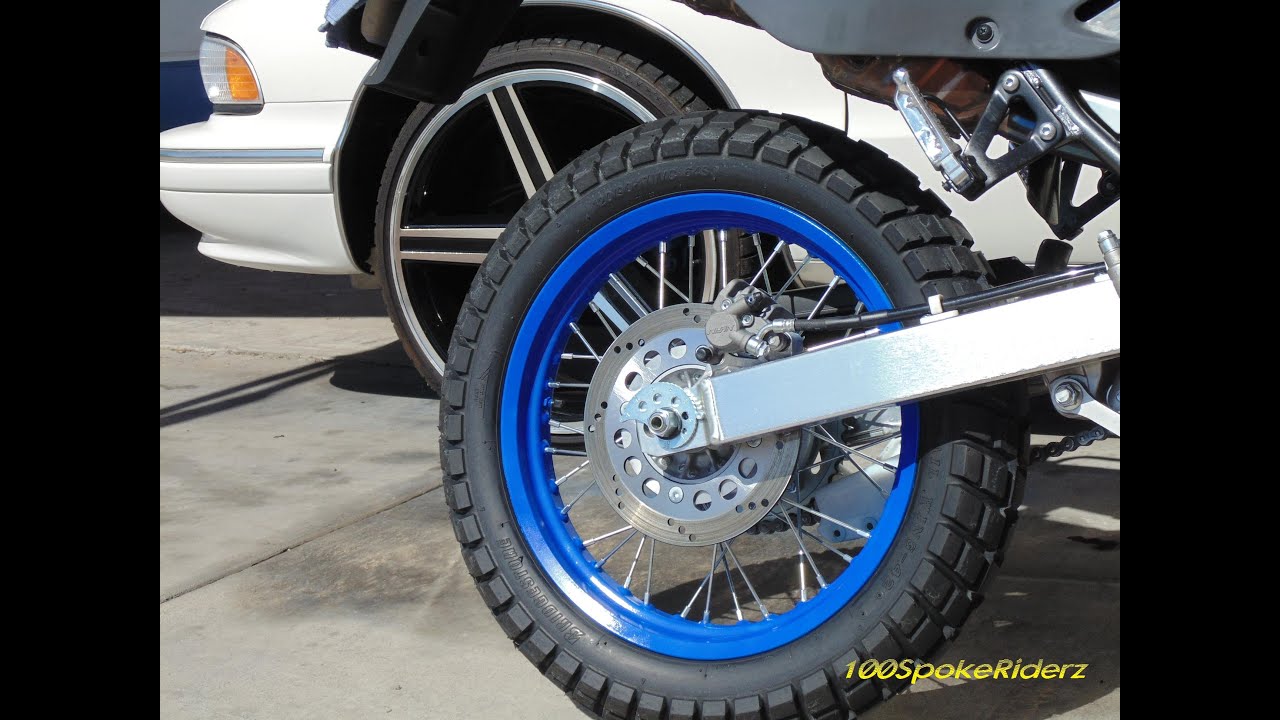 Plasti Dip Blaze Blue on my Motorcycle Rims