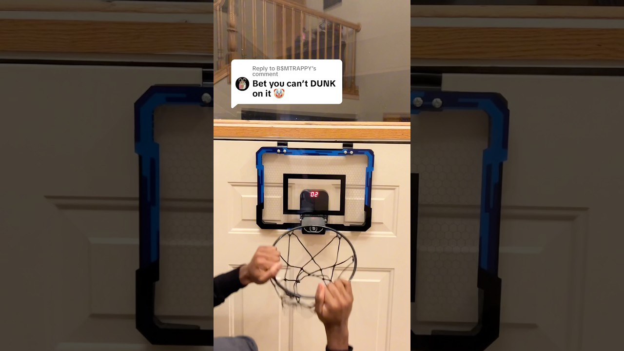 You can dunk on the new mini hoop 😱🔥 #basketball #nba #minihoop #hoop #shorts