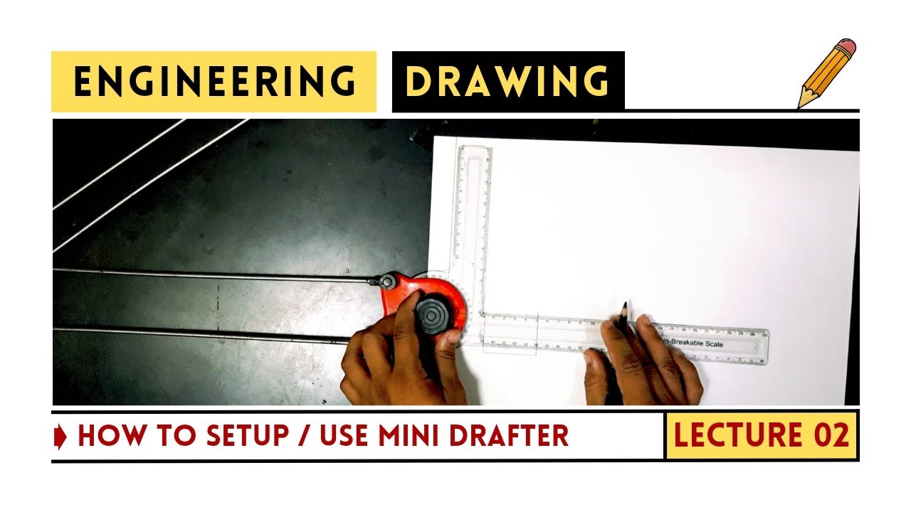 How To Setup / Use Mini Drafter | Lecture - 02 | Engineering Drawing | Civil TechMate