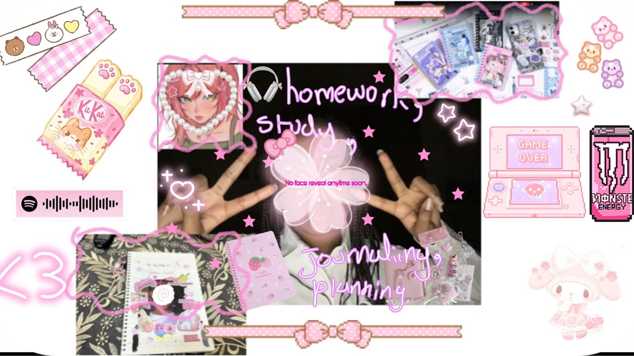 ~✧Study w/ me♡ spending the night vlog❀ Homework☹︎, Studying, Journaling and Planning✧~