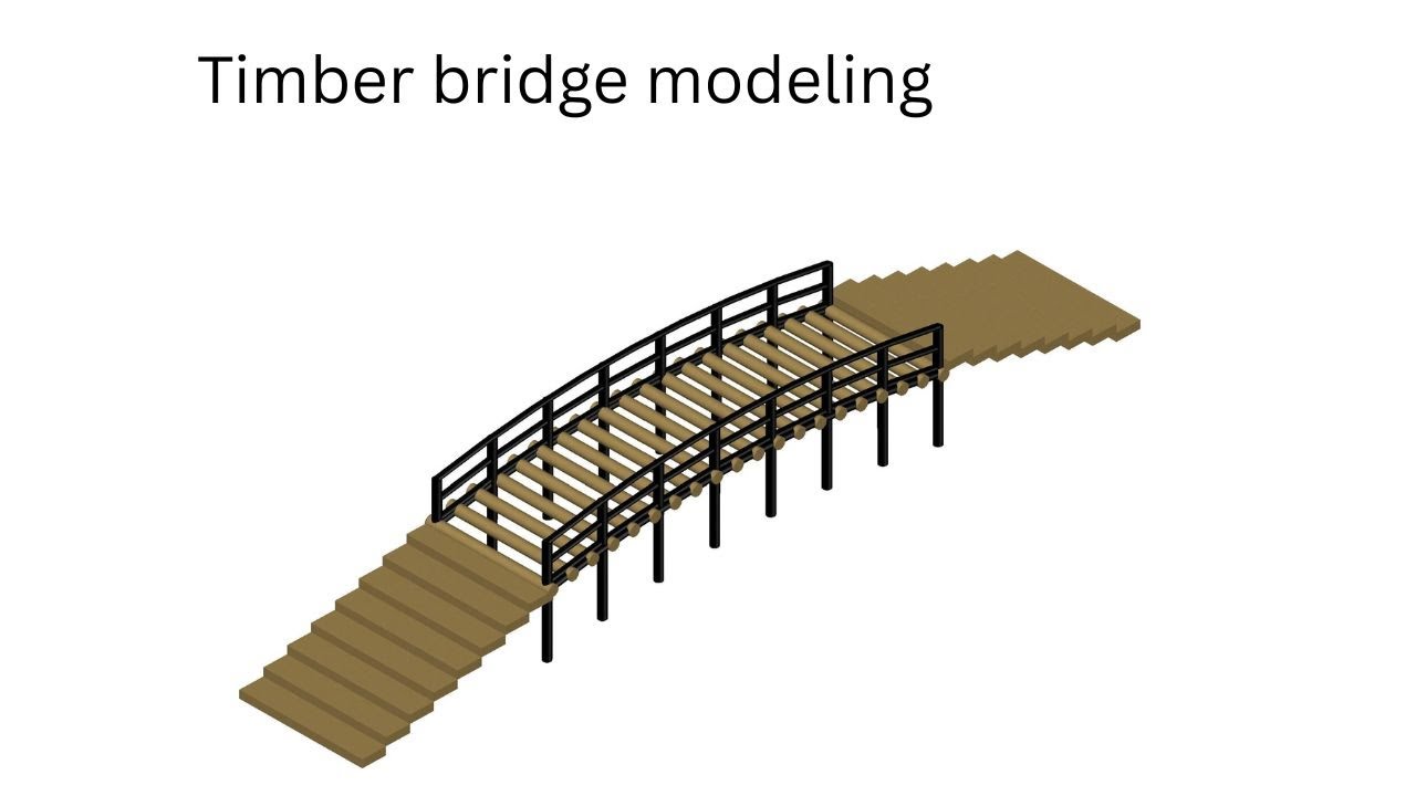 Timber Bridge Modeling in AutoCAD 3D