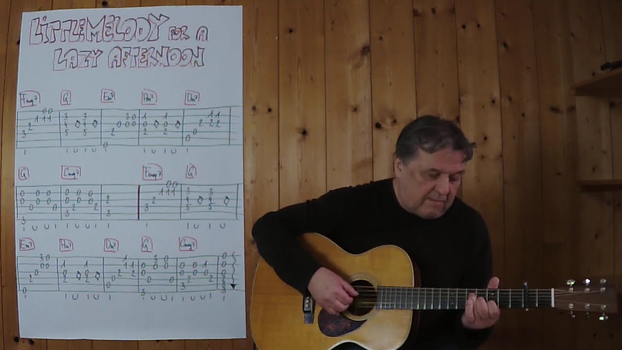 GUITAR Lesson # 772: LITTLE MELODY FOR A LAZY AFTERNOON (H.B.)