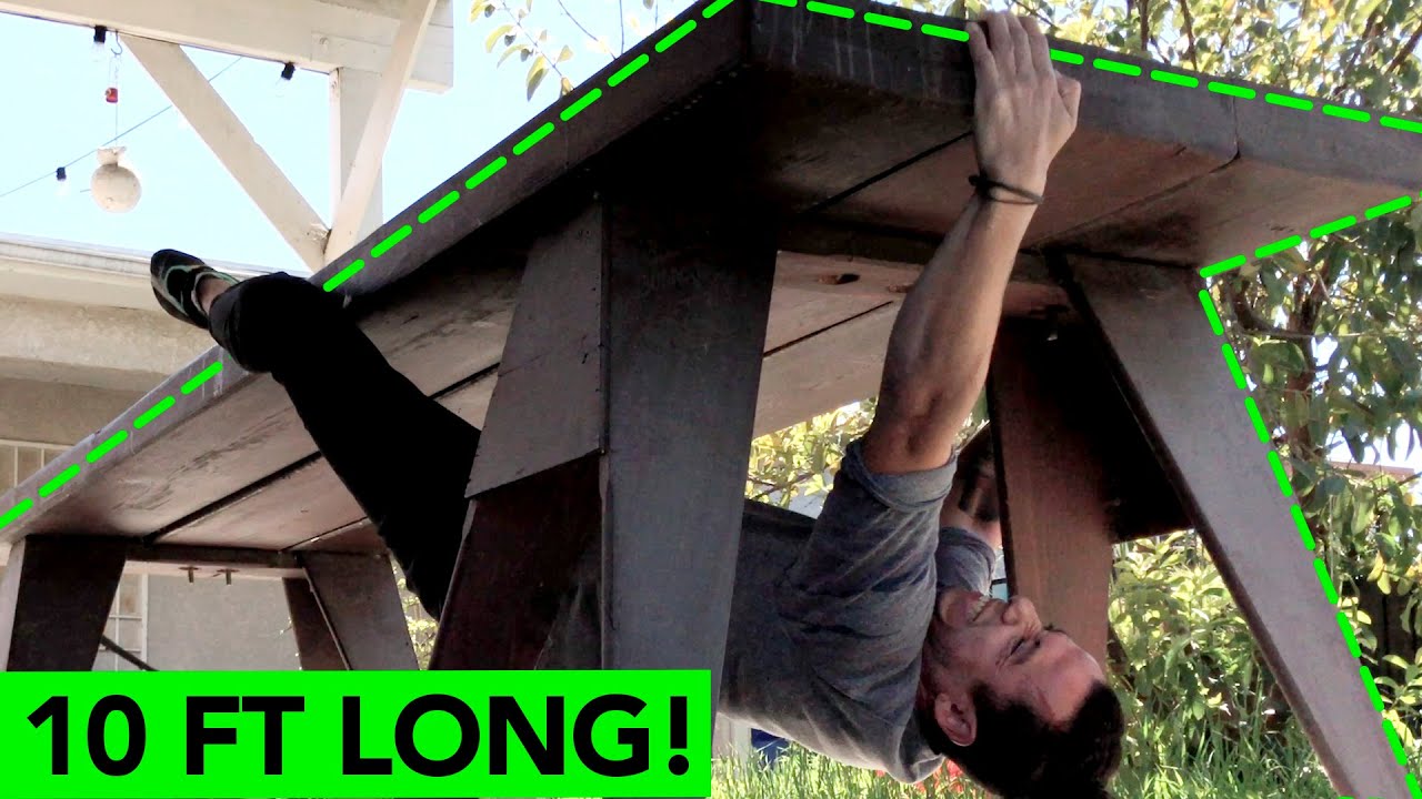 Climbing a 10 FOOT LONG Table || At Home Bouldering
