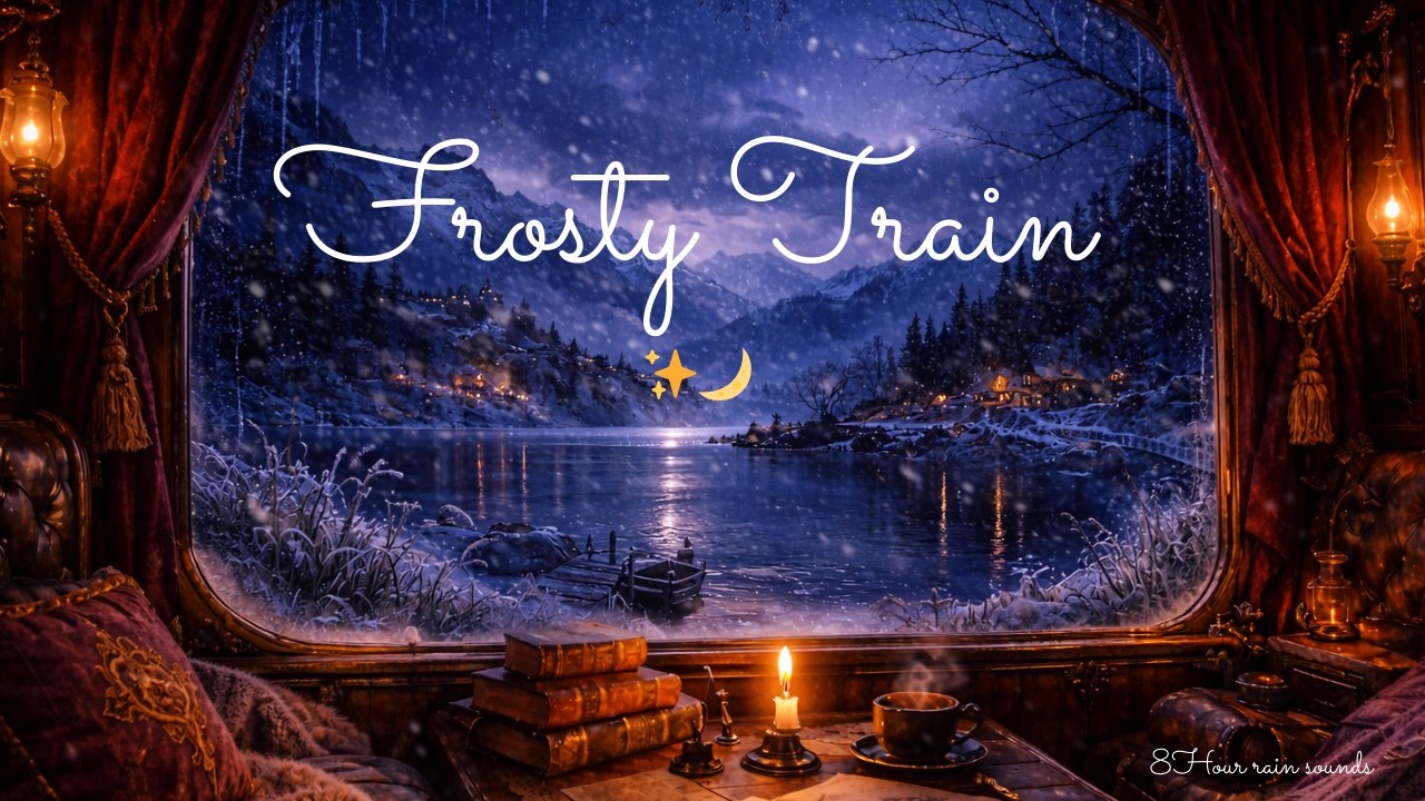 ✨❄️ Frosty Night Train Journey / Cozy Ambience / 8 Hour Sleep Sounds ❄️✨