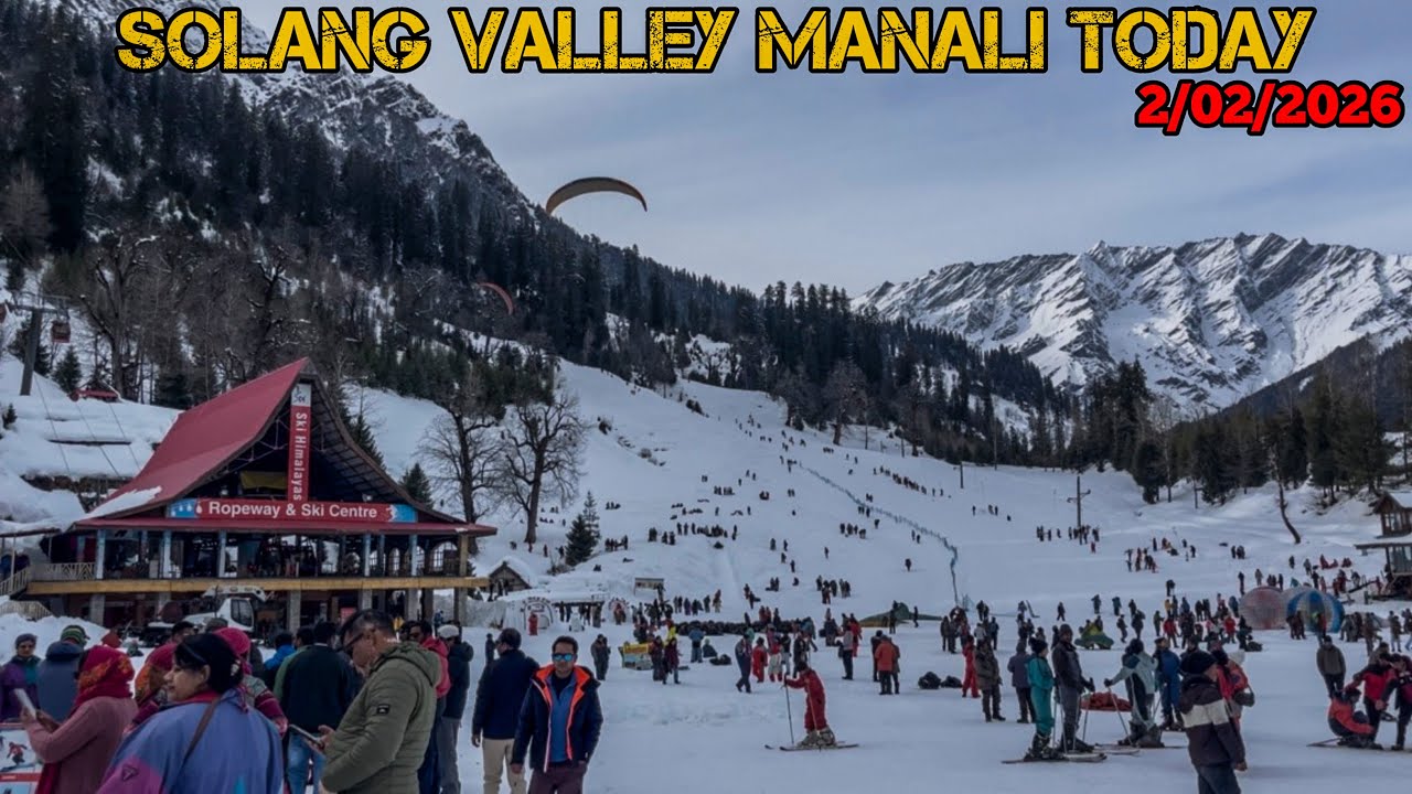 SOLANG VALLEY TODAY || FRESH SNOWFALL IN MANALI 😍||ADVENTURE ACTIVITY IN SOLANG VALLEY ||MANALI VLOG