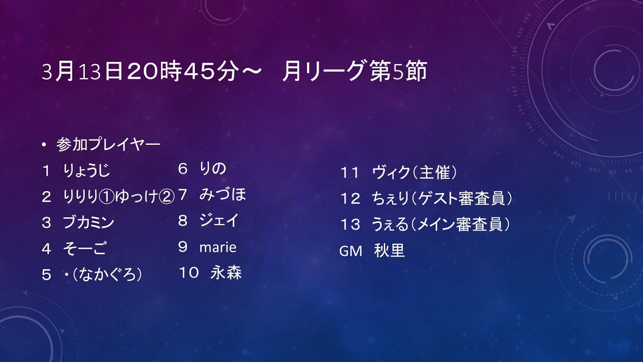 【月リーグ第5節（最終節）】ジェイ視点 【ZOOM人狼】