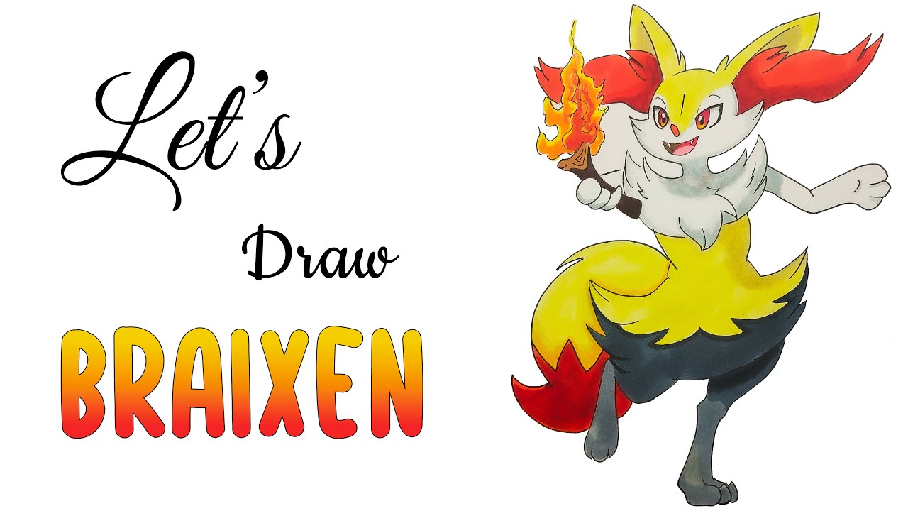 How to Draw Braixen | Step by Step Art Tutorial | 4K