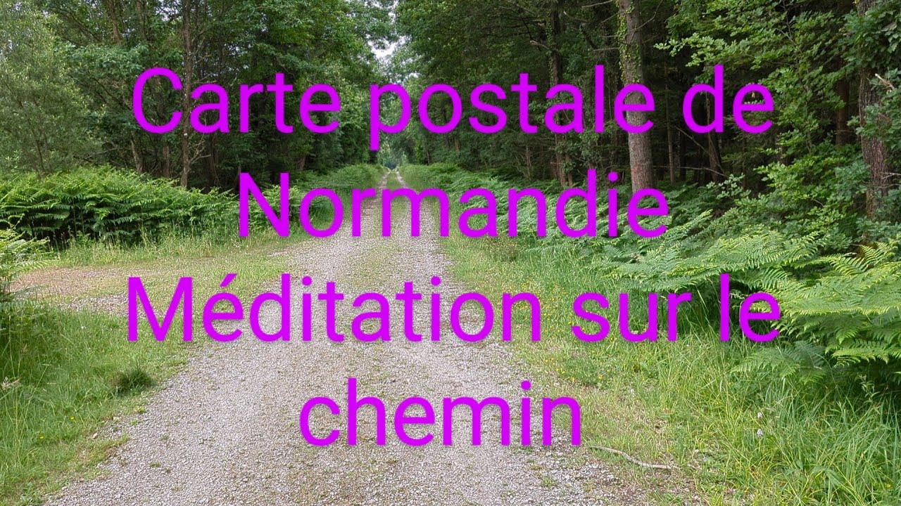 carte postale de Normandie : méditation de la marche sans tête