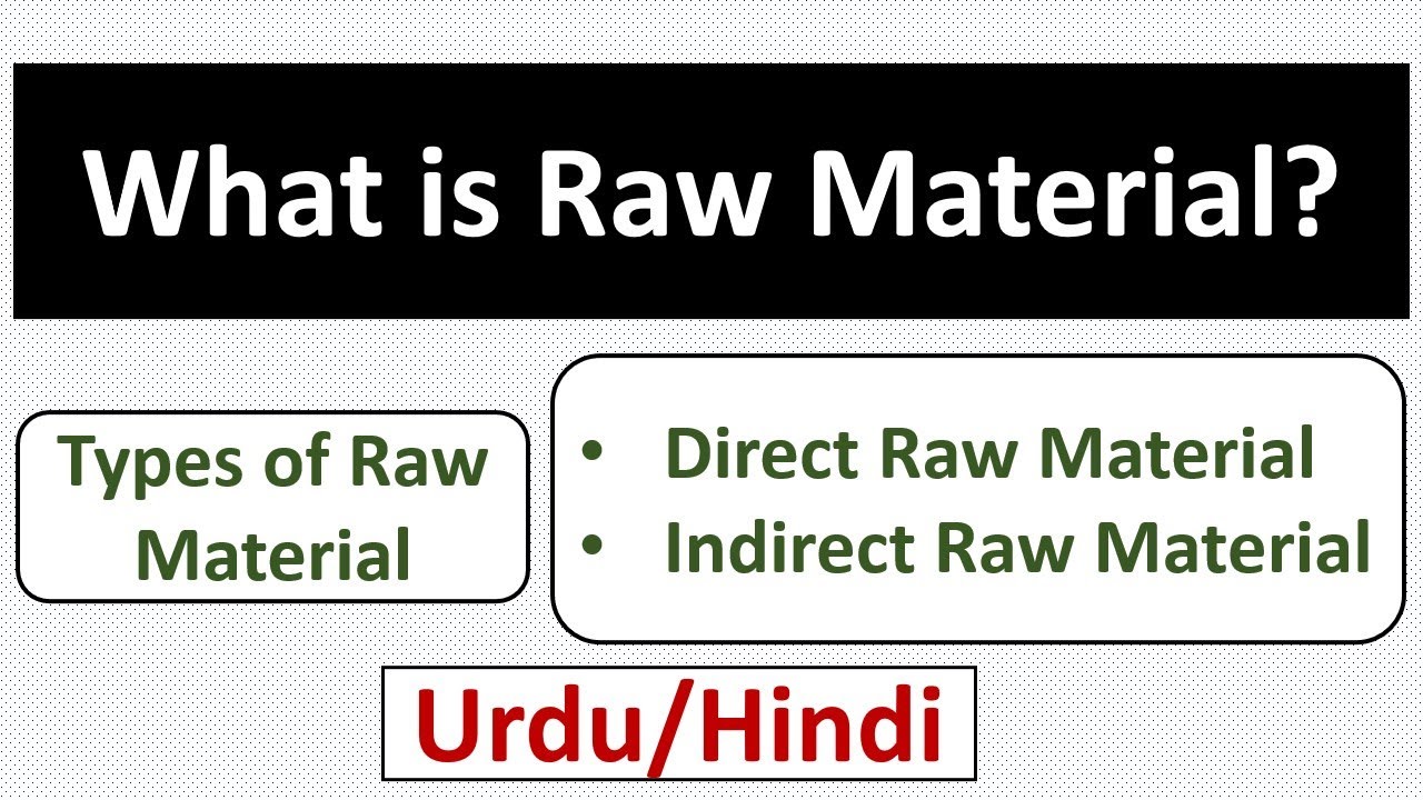 What is Raw Material? What are Raw Materials? Types of Raw Material-Examples of Raw Materials