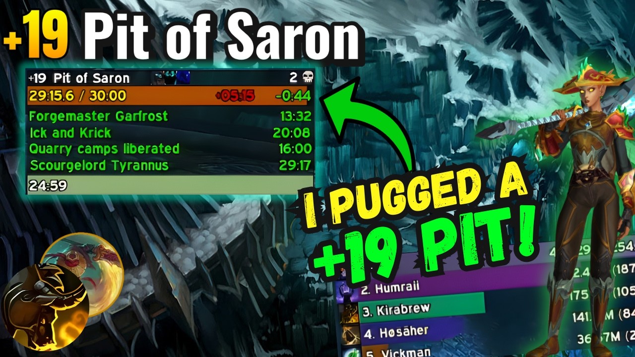 +19 Pit of Saron Midnight Mythic+! | Brewmaster Monk PoV!