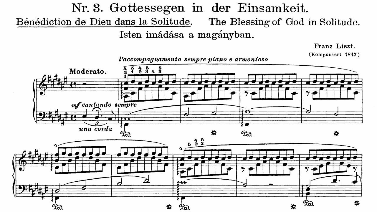 Franz Liszt: Bénédiction de Dieu dans la solitude S.173/3 (audio + sheet music) [Thurzó]