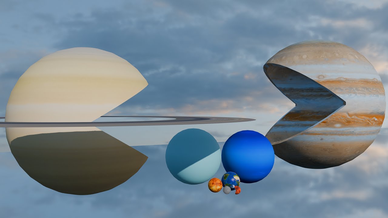 Planet size comparison and planets that can be eaten Planets in the solar system for Kids, for baby