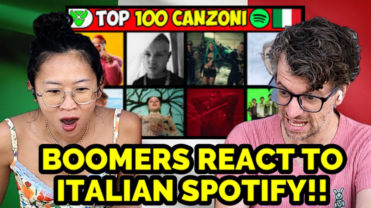 Our Reaction to TOP 100 Canzoni Italiane più Ascoltate su Spotify 🇮🇹 (2024)