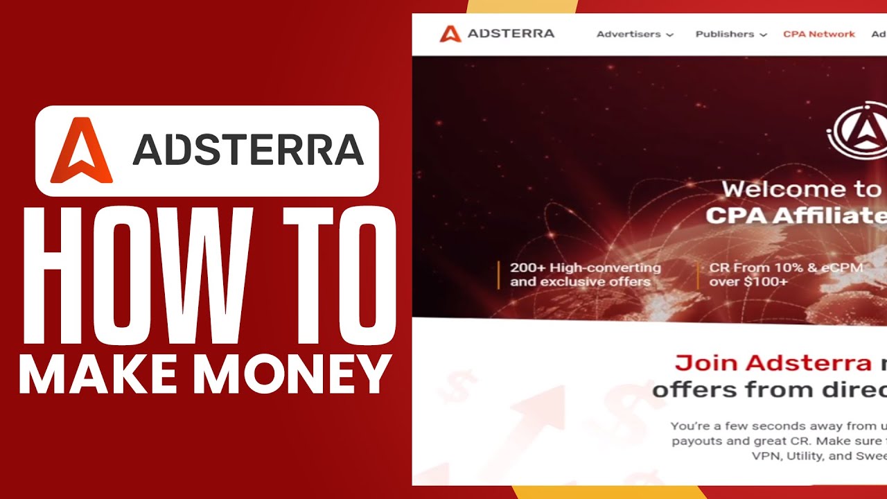 Adsterra Affiliate Program Tutorial 2026 | How To Make Money From Adsterra