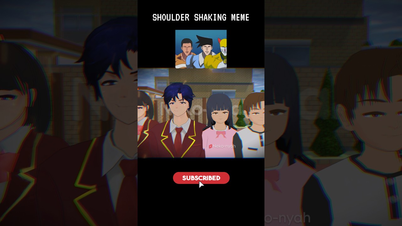 Shoulder Shaking Meme with Playable Characters 😭🔥 #sakuraschoolsimulator #shorts #trending #viral