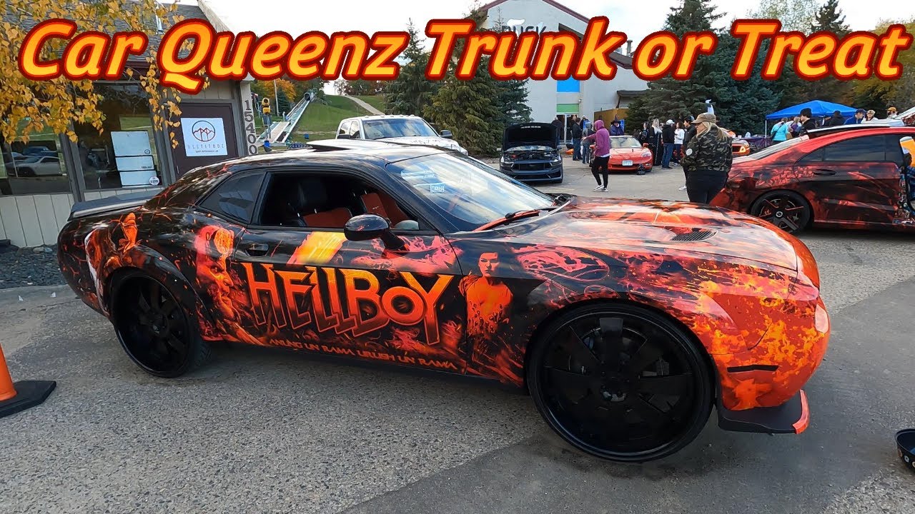 HALLOWEEN CAR SHOW! CarQueenz Trunk or Treat car show 2023  muscle cars - classic cars - sports cars