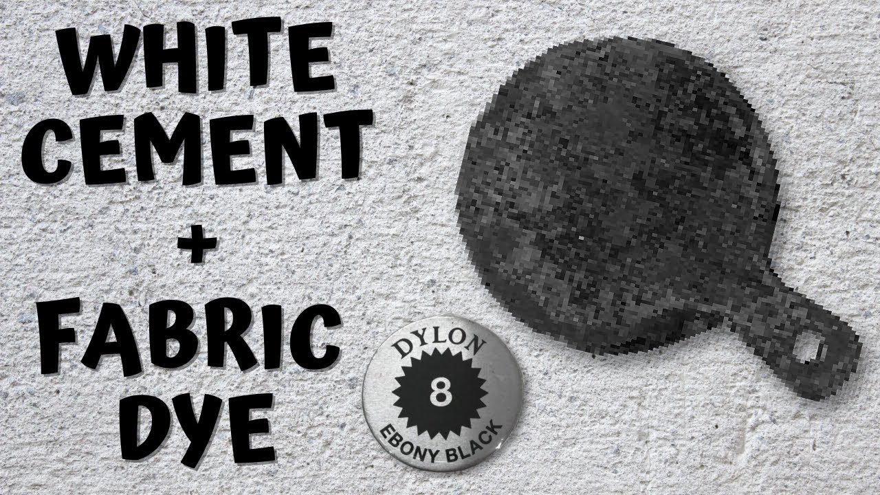 Trying white cement with fabric dye to achieve super black outcome. Does it work?
