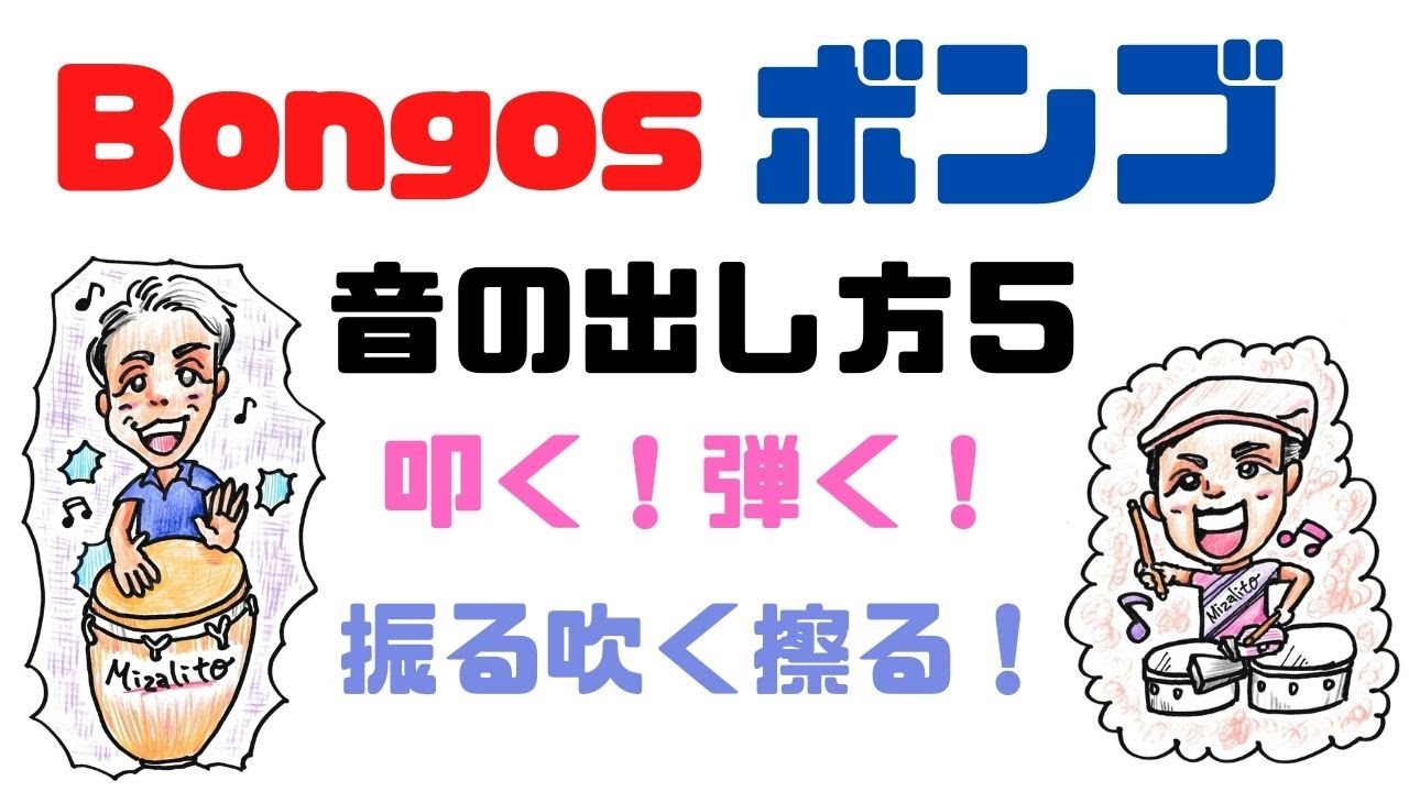 音の出し方全部で５つ！叩く！弾く！振る吹く擦る！Bongos ボンゴ
