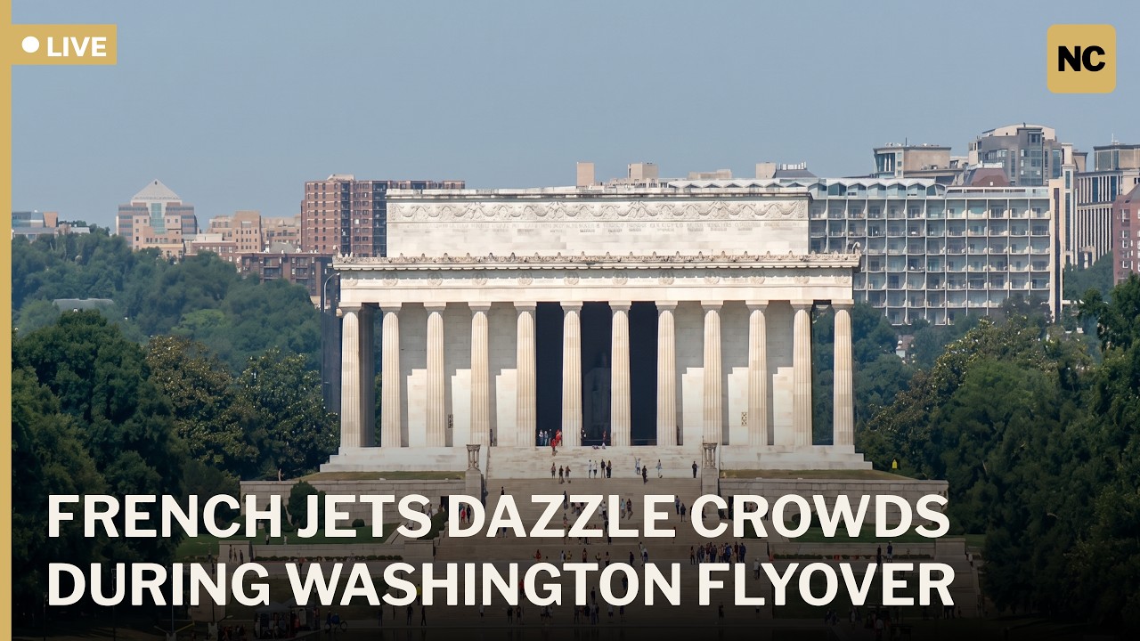 🔴LIVE: French Air Force Performs Spectacular Flyover Over Washington D.C. | AC1C