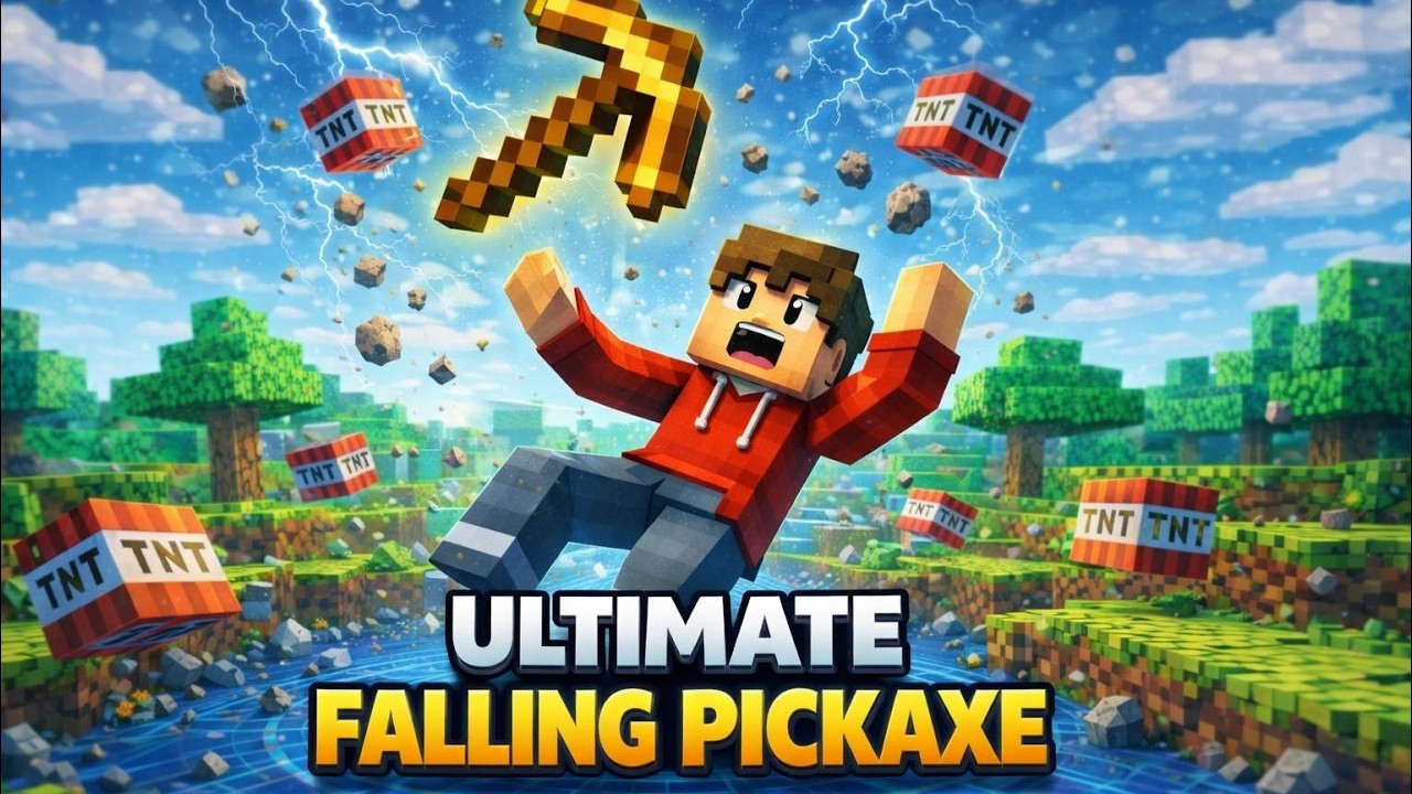🔴Minecraft Ultimate Falling Pickaxe Live  #shorts #minecraft
