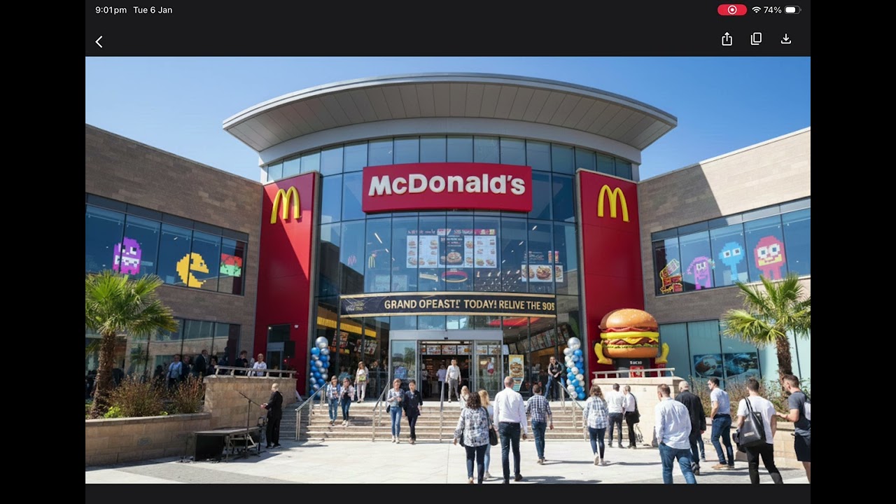 This is what it looked like if quayside media city turned into a big Macdonalds 