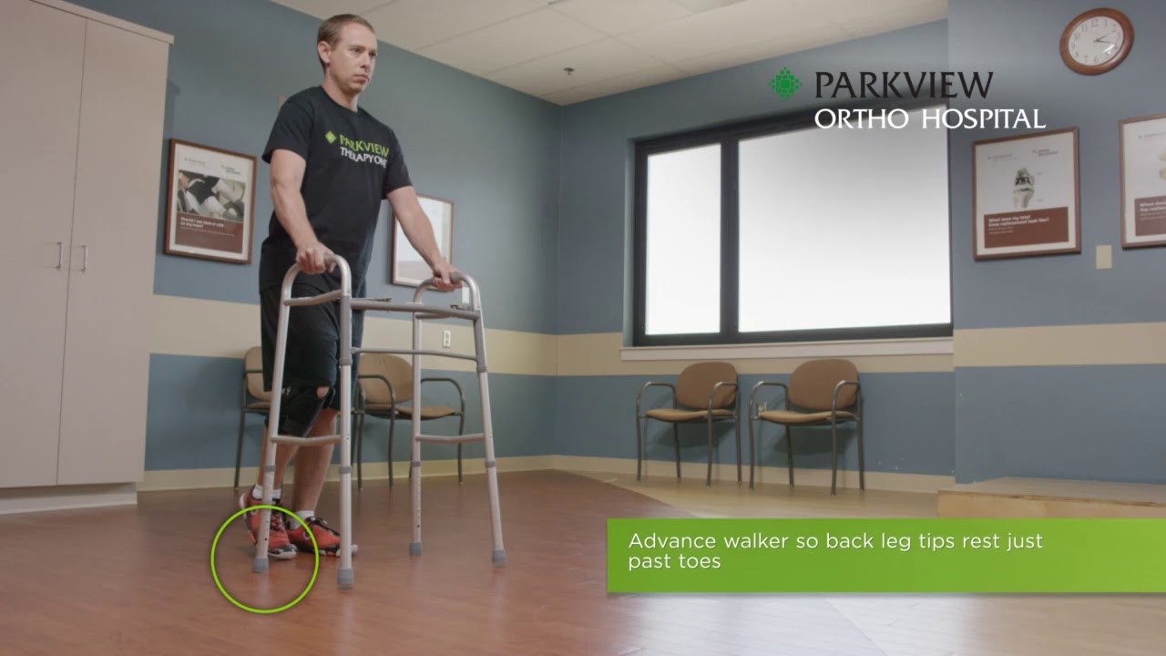 Using a Walker: Gait with Walker – Toe Touch Weight-Bearing