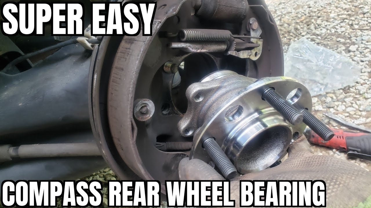 07-17 Jeep Compass Rear Wheel Bearing with Drum Replacement how to