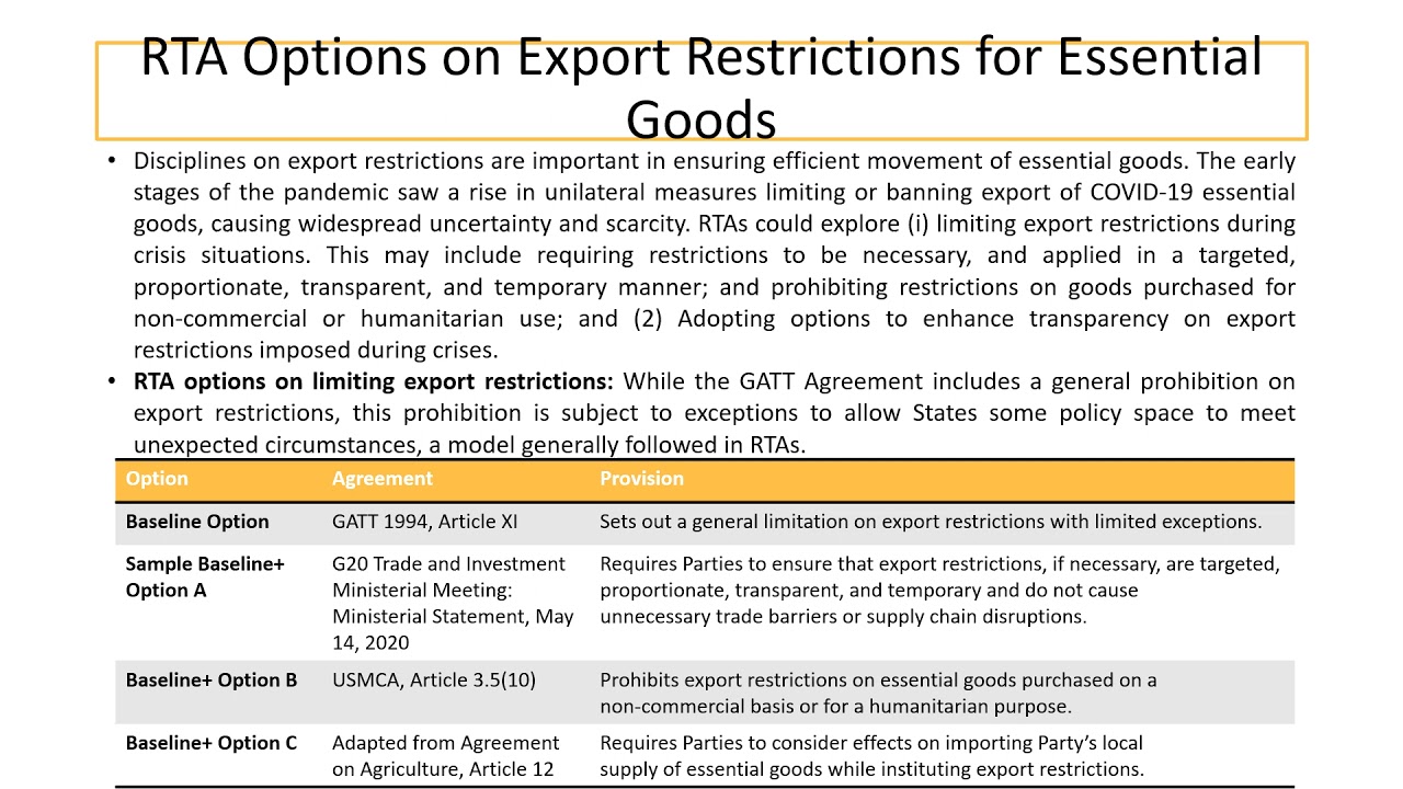 Module 3 Treatment of Essential Goods and Services
