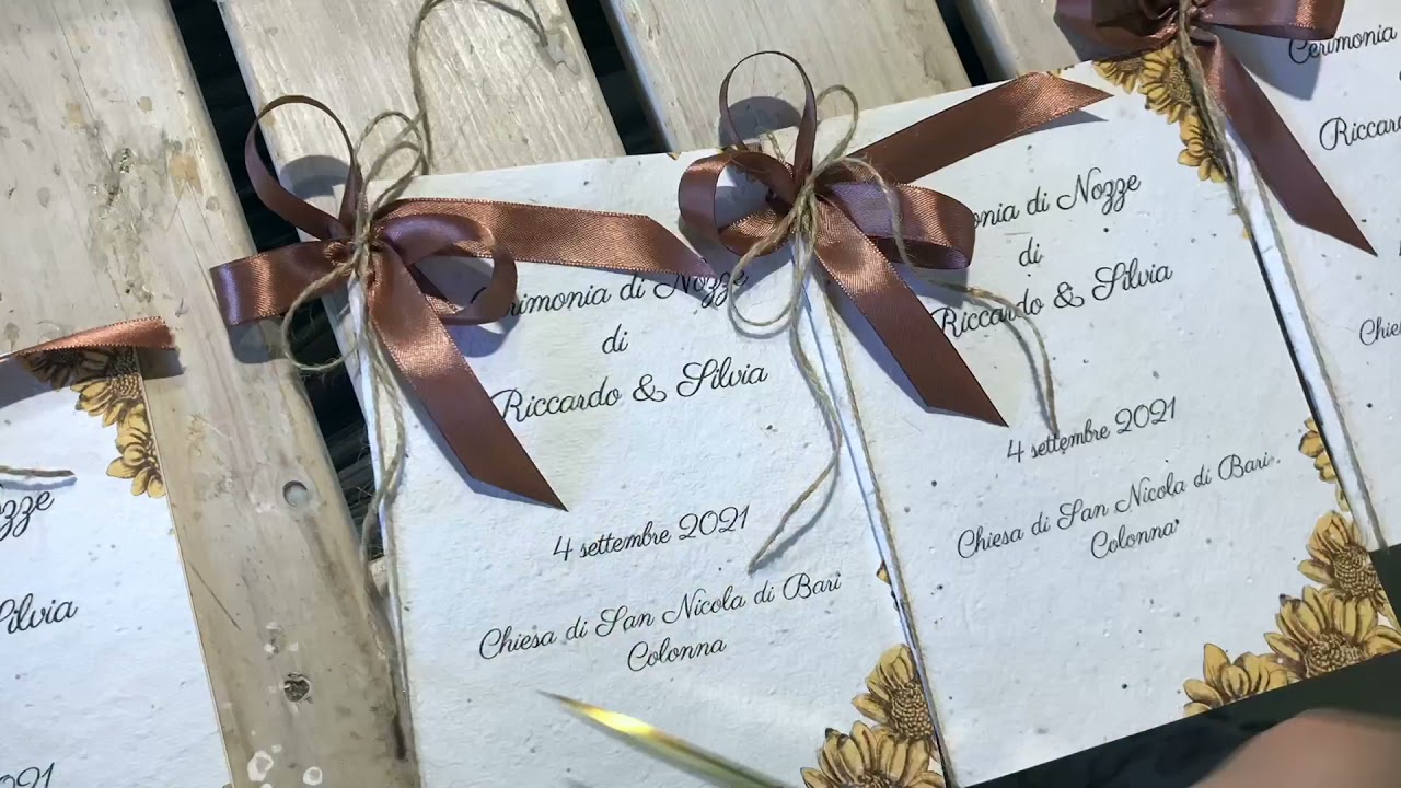 IL SOLE l'invitato SPECIALE al matrimonio di Silvia e Riccardo!  Il Libretto della Cerimonia