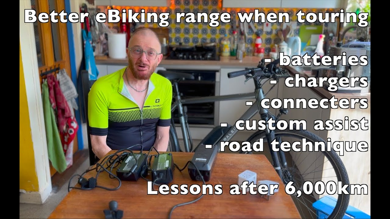 Extend eBike touring range with batteries, fast chargers and technique even when wild camping