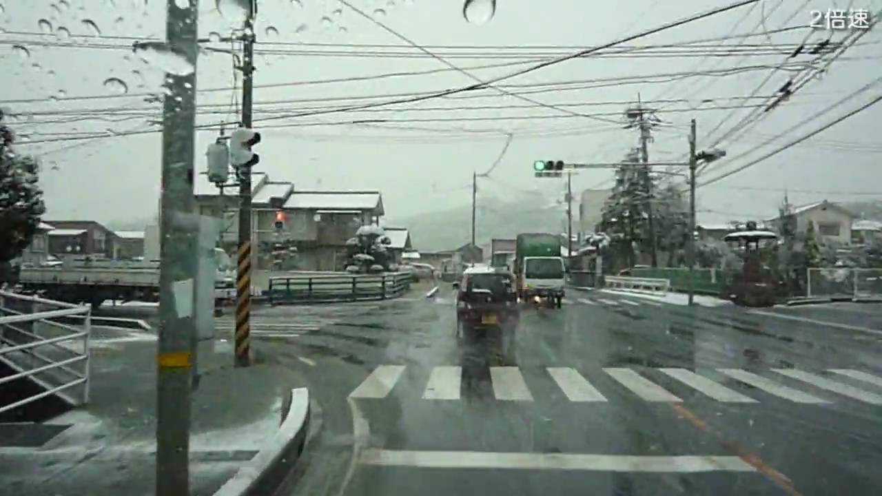 早春の雪2010.3.9福山（2倍速） Snow at early spring in Fukuyama