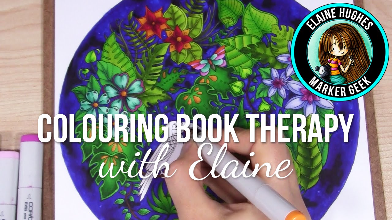 Colouring a Johanna Basford Magical Jungle Page using Copic Markers