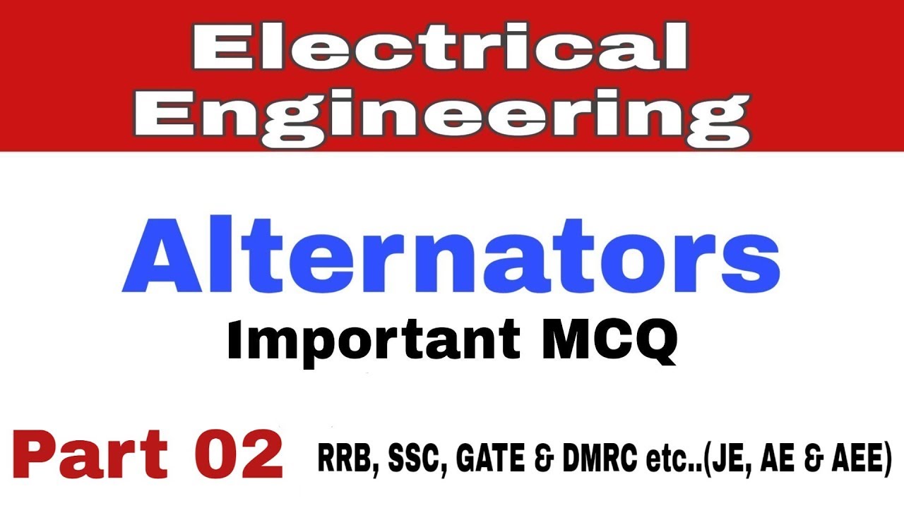 Alternators Part 2 !! Electrical Engineering Most Important MCQ !!Electrical Waves