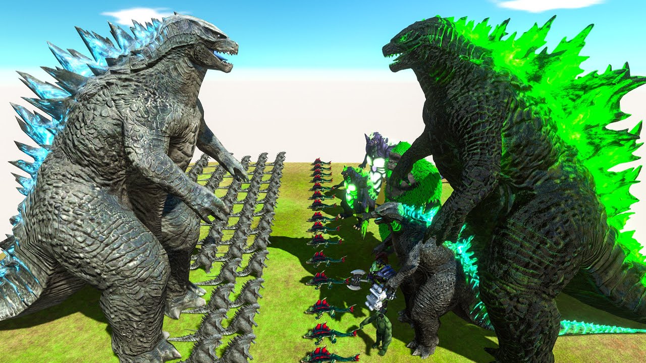 Growing Godzilla 2014 vs Green Godzilla x Kong + Team Gamma Radiation - ARBS