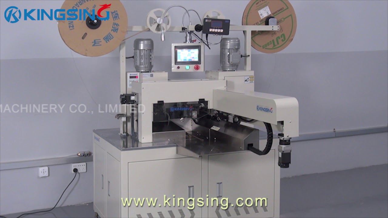 Fully Automatic 2-sided Ribbon Cable Stripping and Crimping Machine