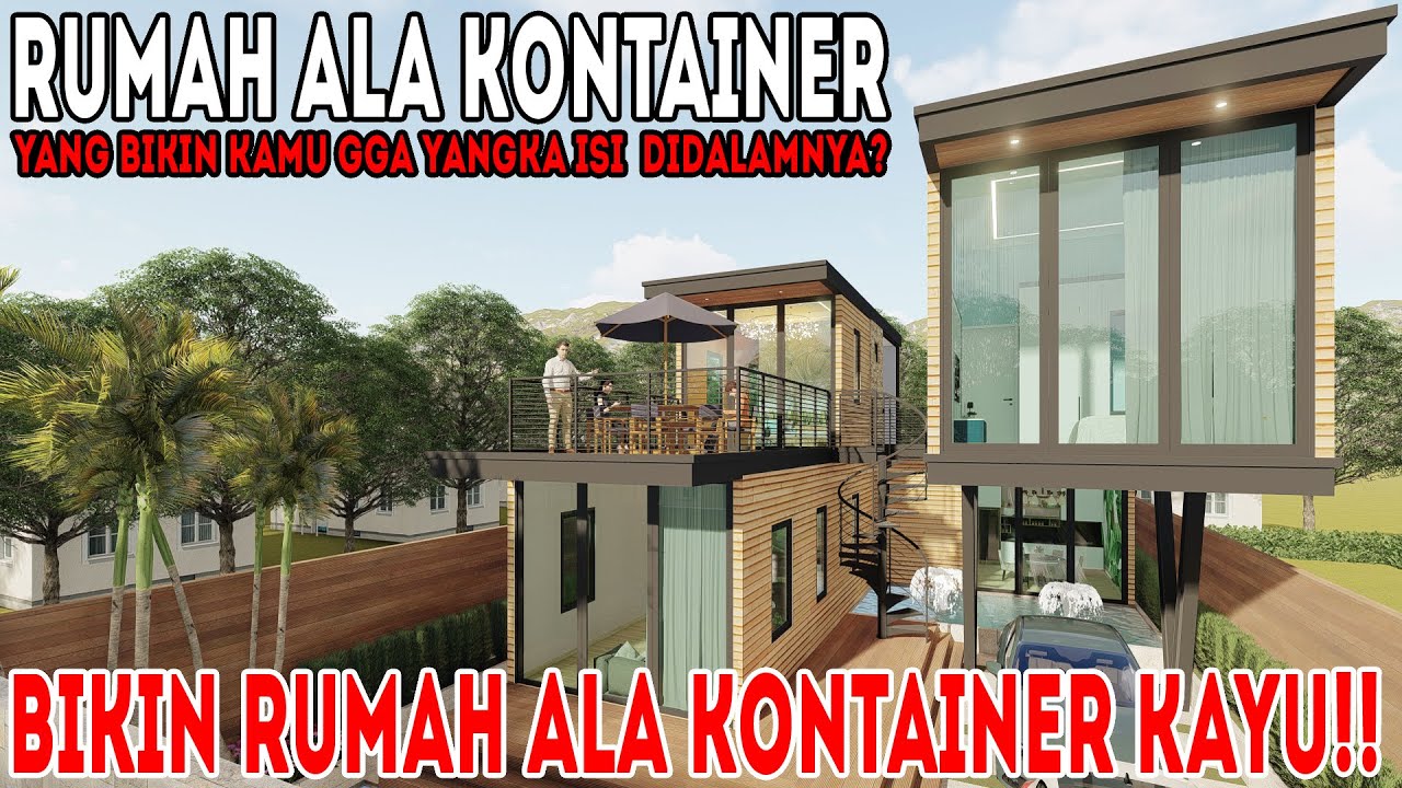 Desain rumah ala kontainer kayu yang bukan dari kontainer?Tiny House!