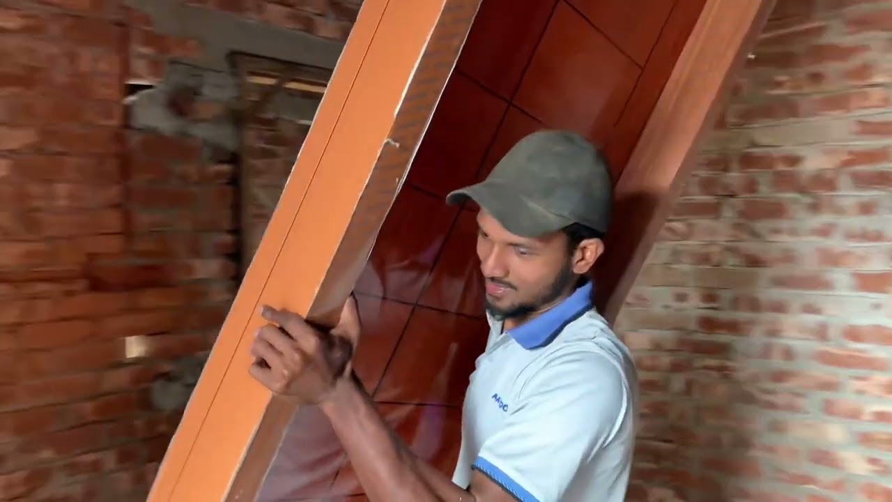 একটা প্লাস্টিকের দরজার ফিটিং এর কাজ পর্যায় ক্রমে চলছে (প্রথম অংশ)