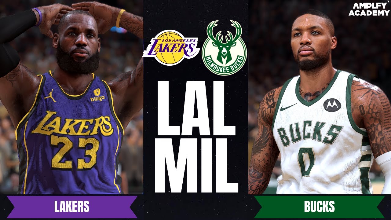 NEW LOOK LAKERS VS NEW LOOK BUCKS | NBA 2K24 ULTRA Realistic Graphics Concept Gameplay