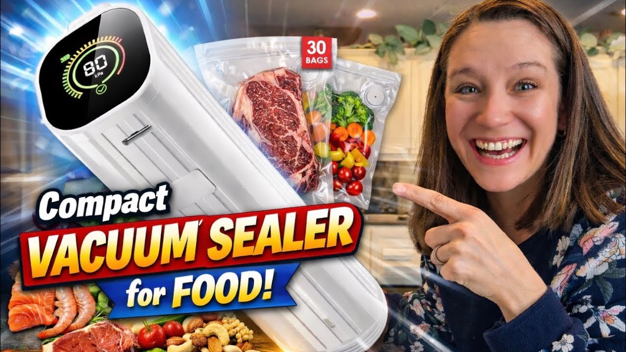 Compact vacuum food sealer