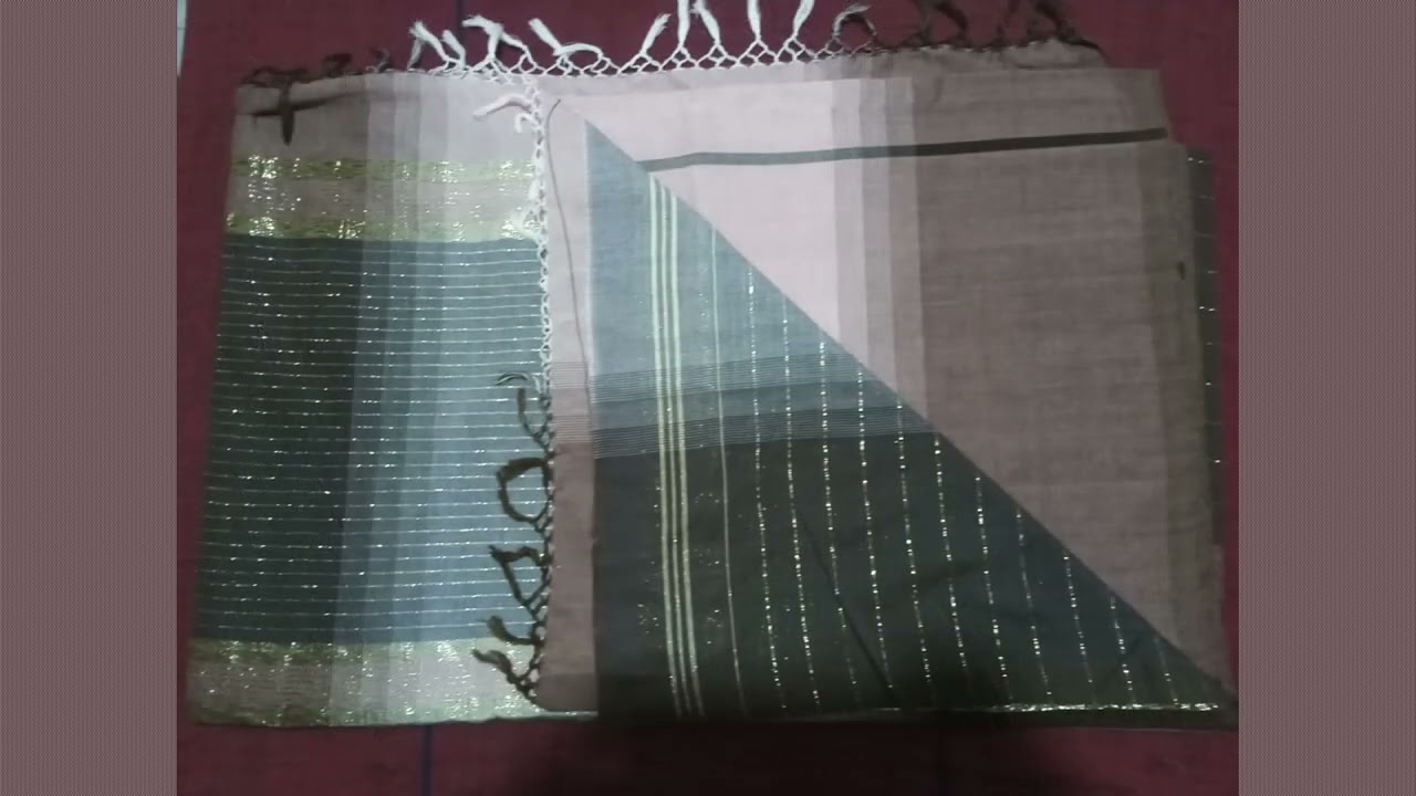 Brown colour handloom saree