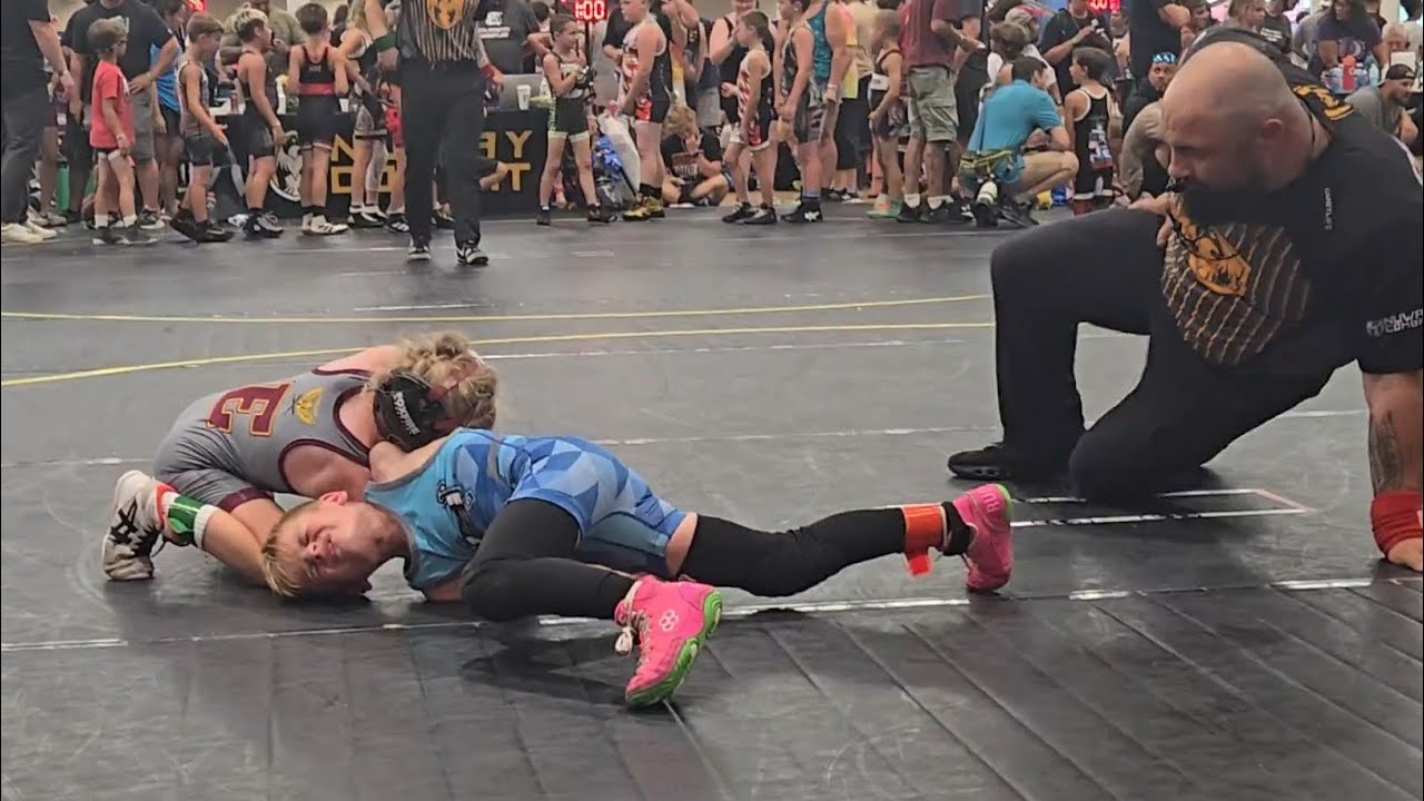 The Rumble at Cedar Point 7/12/25 5th match 8u duals #wrestling #youthwrestling #girlwrestler #win 