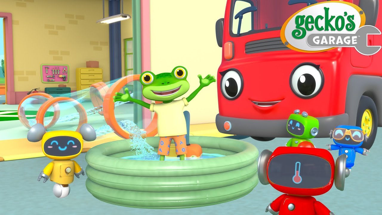 Paddling Pool Party! 🎉💧 | Gecko's Garage 🚚 | Cartoons For Kids | Toddler Fun Learning