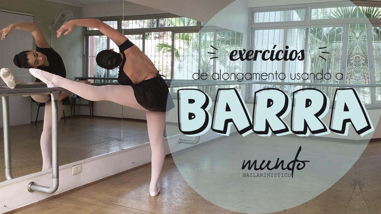Exercícios de alongamento usando a Barra