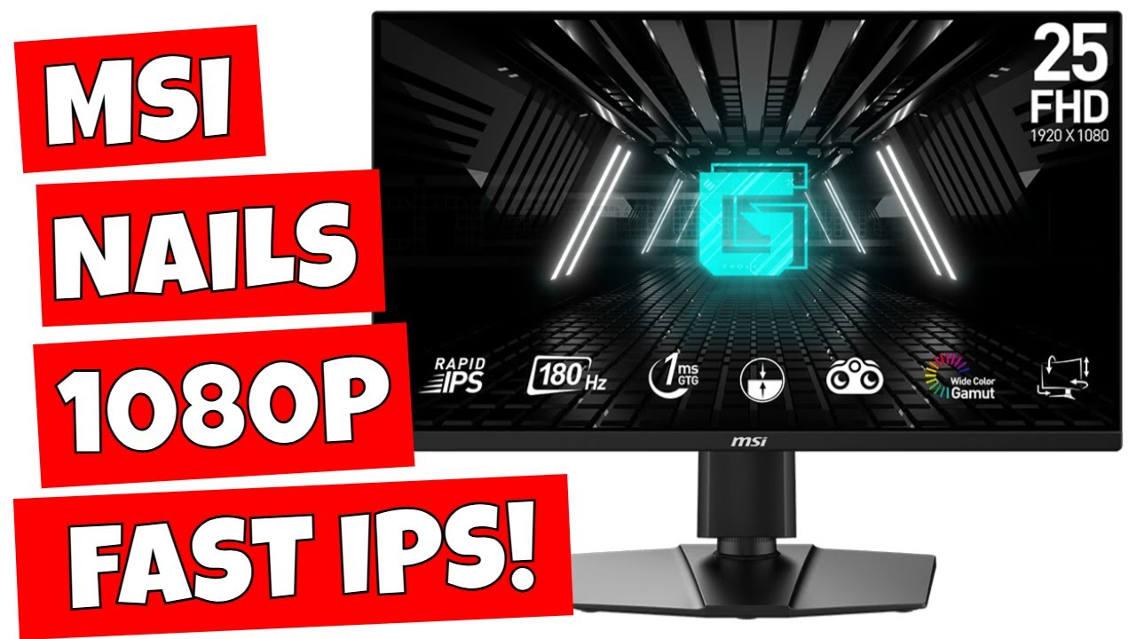 BUDGET 180hz Rapid IPS MSI G255PF E2 1080p High Spec 24.5