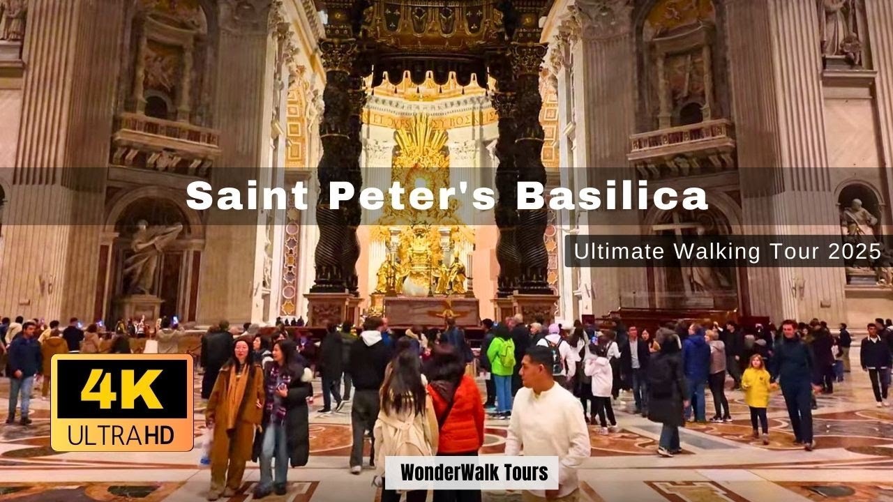 Breathtaking Night Walk Inside Vatican's Crown Jewel | Vatican Walking Tour 4K UHD